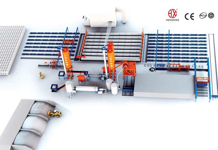 蒸(zheng)壓加氣混凝土(tu)砌塊生産線 蒸(zhēng)壓加氣塊設備(bei)